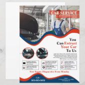 Car Service Flyer Sjabloon (Voorkant / Achterkant)