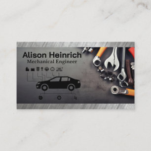 Car Services-diagram mechanisch handgereedschap Visitekaartje