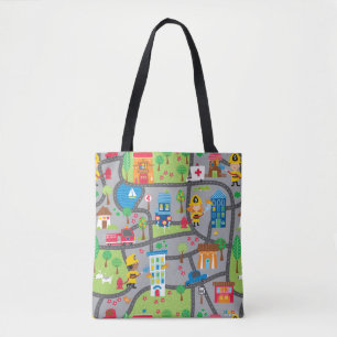 Car Town Canvas tas