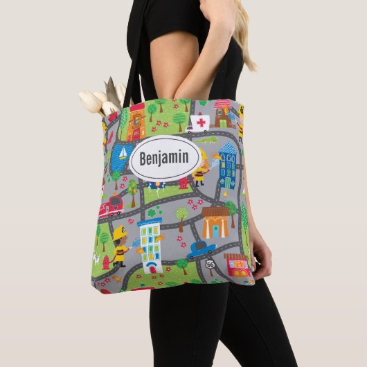 Car Town Canvas tas (Dichtbij)