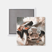 Car vs Train door William Harnden Foster Magneet (Voorkant / Achterkant)