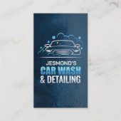 Car Wash and Detailing Professioneel Slank Visitekaartje (Voorkant)