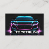 Car Wash & Auto Detailing QR Code Visitekaartje (Voorkant)