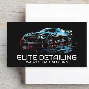 Car Wash & Auto Detailing QR Code Visitekaartje