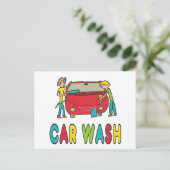 Car Wash Briefkaart (Staand voorkant)