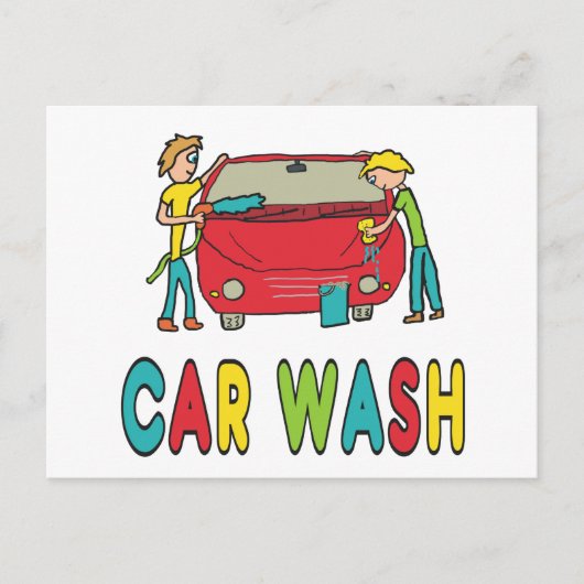 Car Wash Briefkaart (Voorkant)