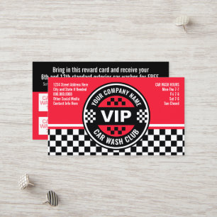 Car Wash Club - Racing Geruite Vlag Rewards Kortingskaartje