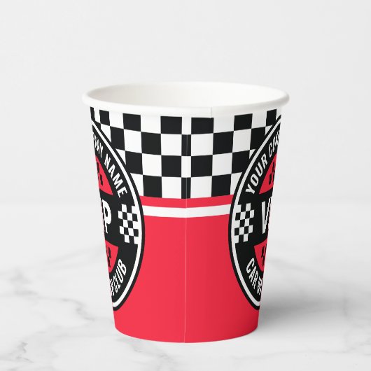 Car Wash Club - Racing Geruite Vlag Rewards Papieren Bekers (Rechts)