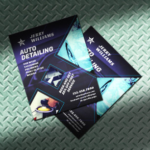 Car wash en detaillering blauw moderne Flyer