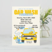 Car Wash Fundraiser Uitnodiging (Staand voorkant)