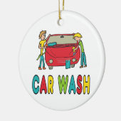 Car Wash Keramisch Ornament (Links)