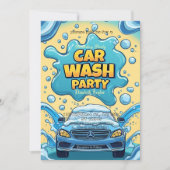 Car Wash party Invitation – Suds  Celebration (Devant)