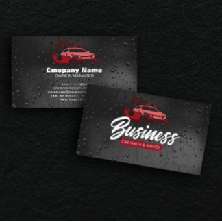 Car Wash & service Auto Detailing Water Drop Visitekaartje