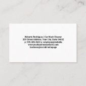 Car Wash Worker Cleaning | Automatische details Visitekaartje (Achterkant)