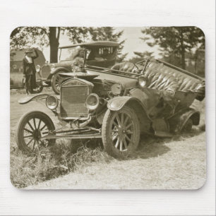 Car Wreck Marine City MI Juli 1930 -  Muismat
