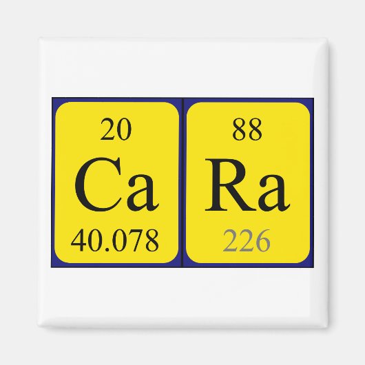 Cara periodieke table name magnet magneet (Voorkant)