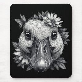 "Cara the Goose" Floral Mouse Pad Muismat