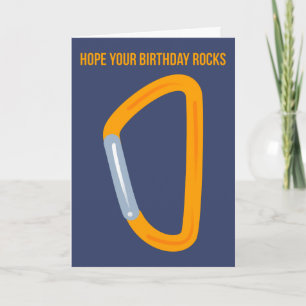 Carabiner Birthday-kaart voor rockbeklimmers Kaart