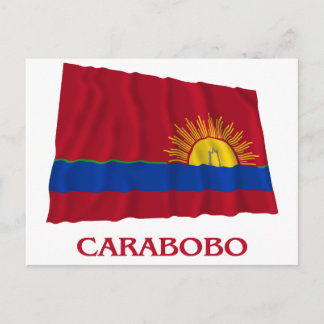 Carabobo Waving Flag met naam Briefkaart