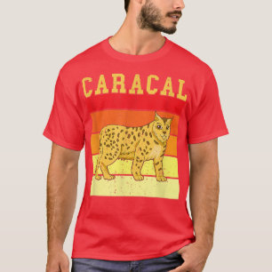 Caracal Cat Retro  Dier Wilde Kat Lyn Love T-shirt