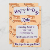 Caracals Happy Birthday Kaart (Voorkant / Achterkant)