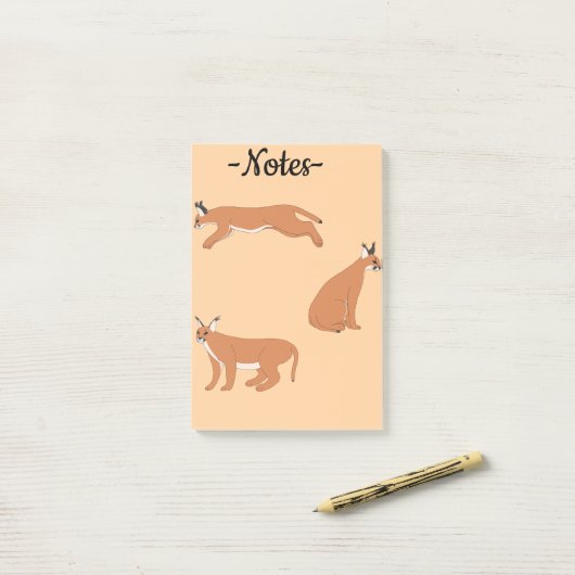 Caracals post-it® notes (Op bureau)