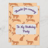 Caracals Thank you Card Kaart (Voorkant / Achterkant)