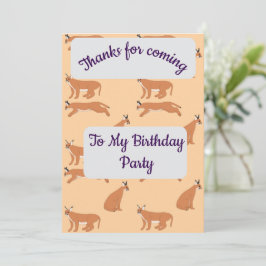 Caracals Thank you Card Kaart