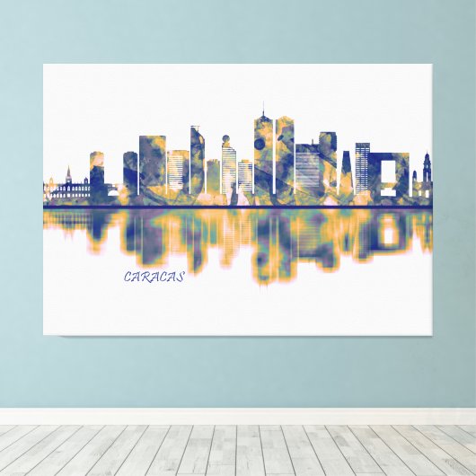 Caracas Skyline Canvas Afdruk (Insitu (Houten vloer))