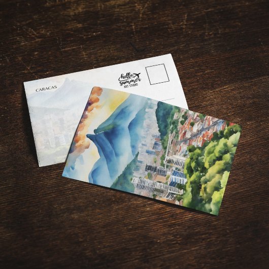 Caracas Venezuela Carte postale Aquarelle