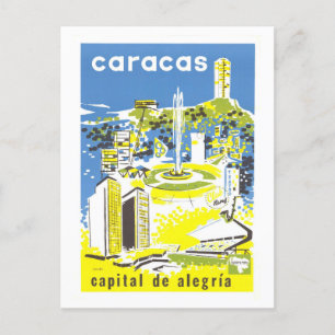  Caracas, Venezuela, Reisposter Briefkaart