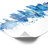 Caracas Venezuela Skyline Blue Foto Afdruk (Hoek)