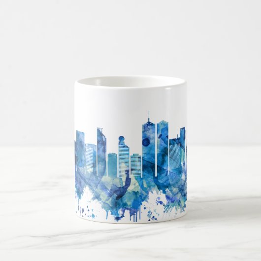 Caracas Venezuela Skyline Blue Koffiemok (Center)