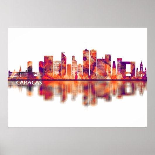 Caracas Venezuela Skyline Poster (Voorkant)