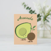 Caractère Avocado | Carte postale (Debout devant)
