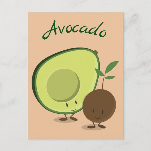 Caractère Avocado | Carte postale (Devant)