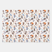 Caractère Chiens Enveloppement Papier Ensemble de  (Devant)