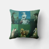 Caractère Créature Nautique Jeter Coussin (Verso)