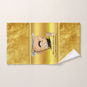 Caractère de pomme de terre avec diplôme (Serviette à main)