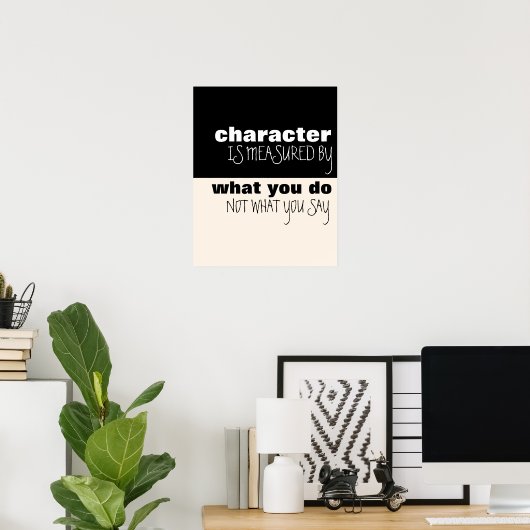 Caractère est mesuré par Actions Poster (Bureau à domicile)