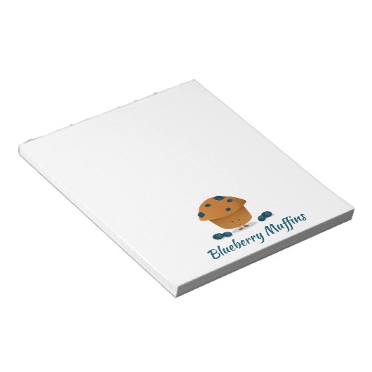 Caractère muffin bleuet | Bloc-notes (Incliné)