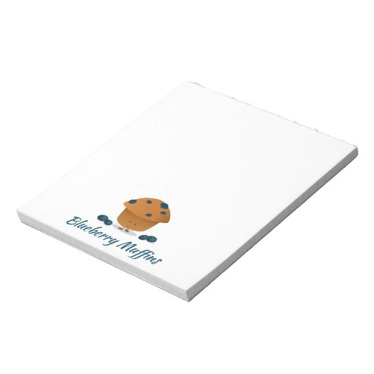 Caractère muffin bleuet | Bloc-notes (Tourné)