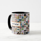 Caractères comiques Enfants Nom du Motif Mug (Devant gauche)