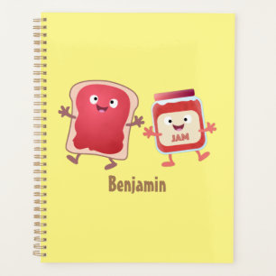 Caractères de dessins animés sur le pain et la con