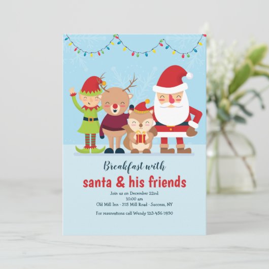 Caractères de Noël Invitation (Debout devant)