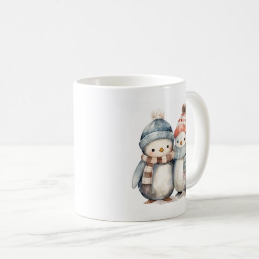 Caractères de Noël Pingouin Coffee Mug (Devant droit)