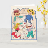 Caractères du livre d'histoire vintage Carte d'ann (Fleur jaune)