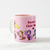 Caractères Fruit Chibi Personnalisés Mug (Devant gauche)