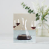 Carafe van rode wijn briefkaart (Staand voorkant)