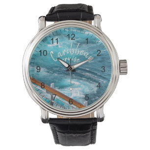 Caraïben Cruise Turquoise Water Revel Foto Horloge